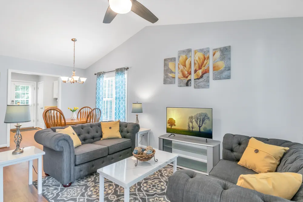 Comfortable bedroom at Downtown Dreams